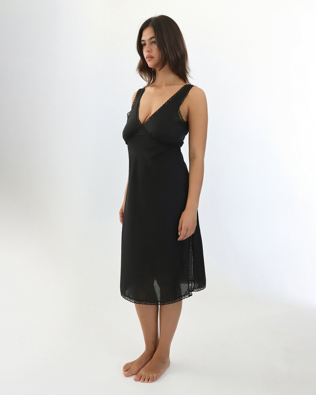 The Iris Slip: Cotton Voile Black 8 The Iris Slip: Cotton Voile Black