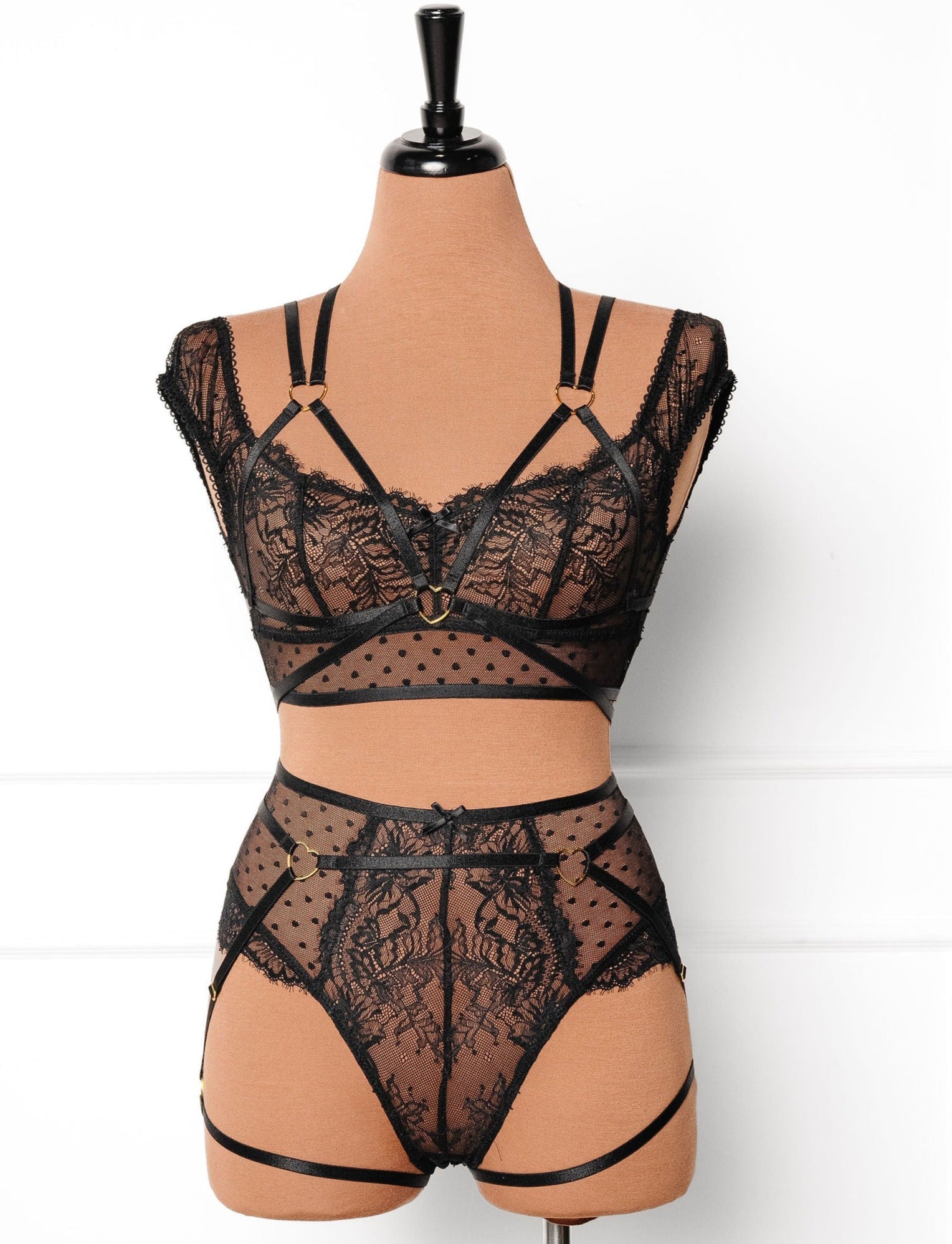 Strappy Heart Harness Top - Black 3 Strappy Heart Harness Top - Black