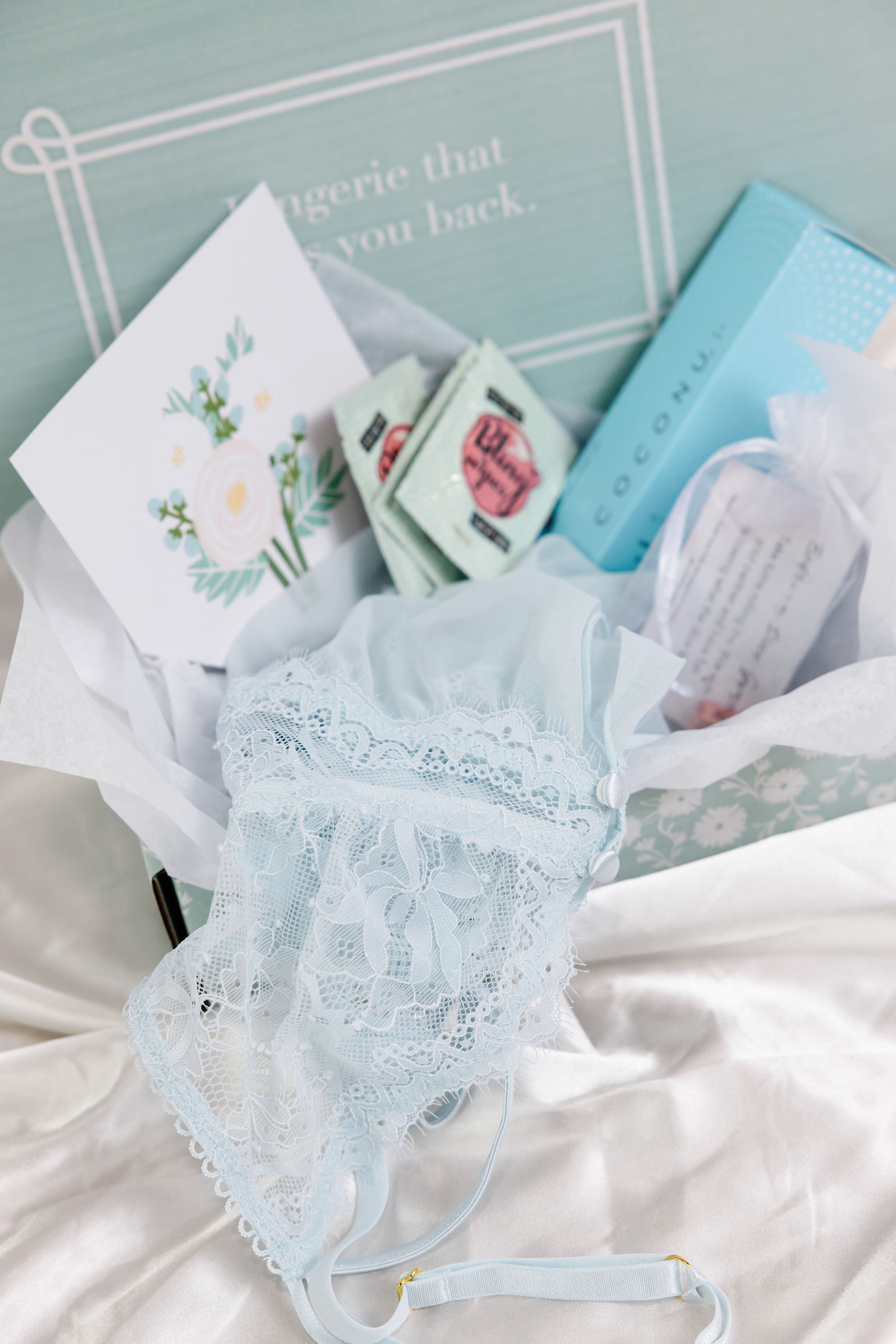 Bridal Bundle: Polka Dot Mesh Babydoll Set - Something Blue 8 Bridal Bundle: Polka Dot Mesh Babydoll Set - Something Blue