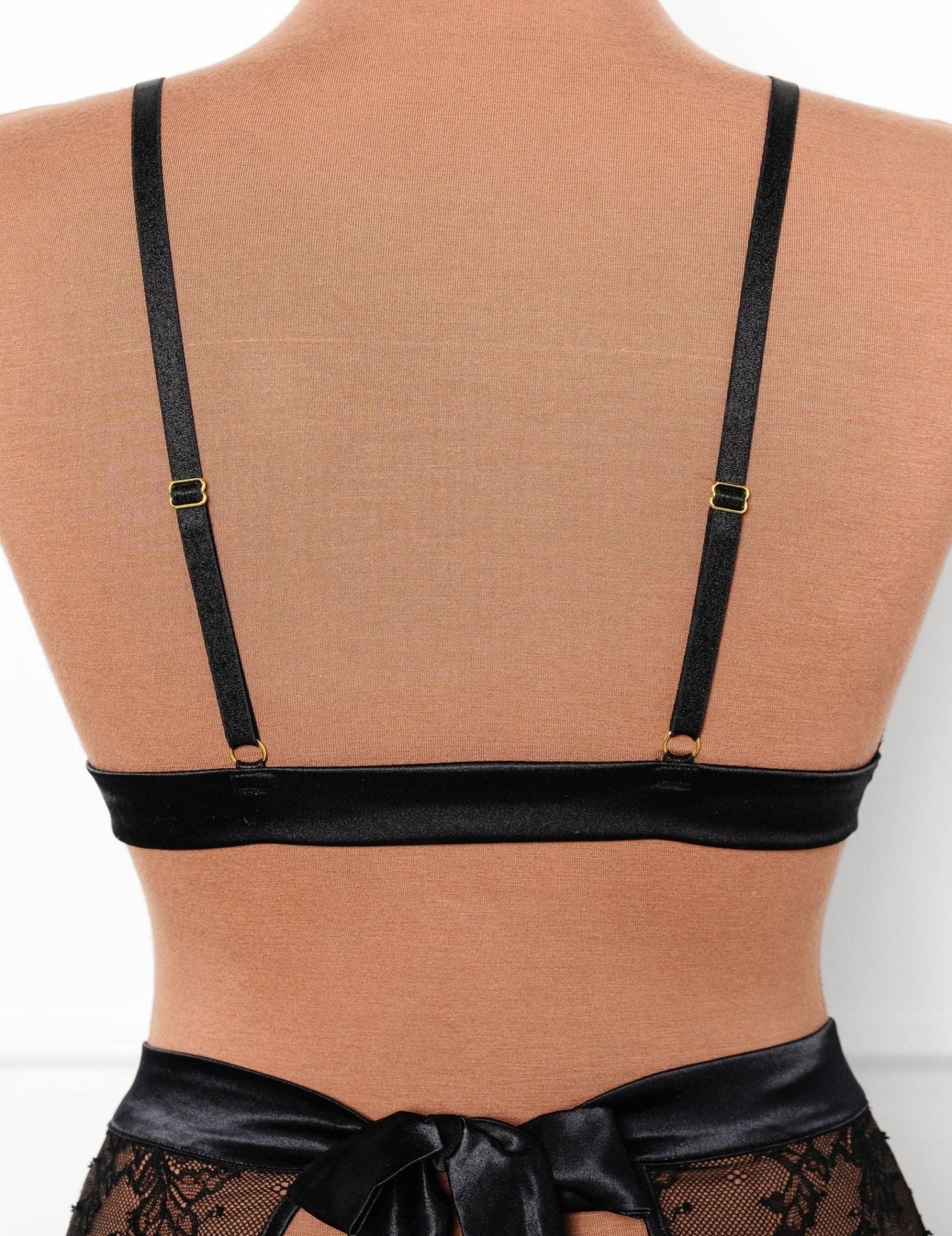 Eyelash Lace Bow Bralette - Black 10 Eyelash Lace Bow Bralette - Black