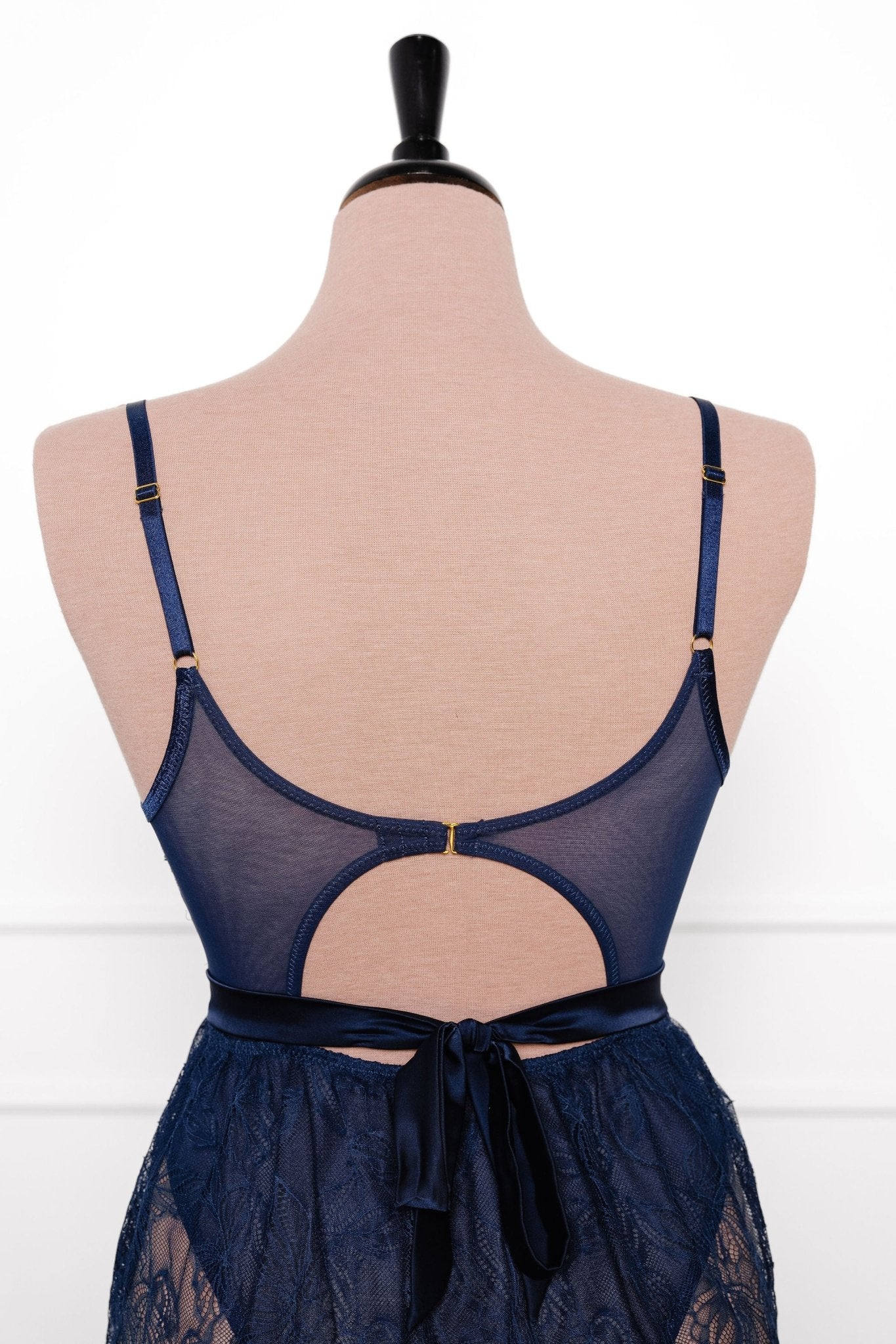 Eyelash Lace Crotchless Teddy - Navy 15 Eyelash Lace Crotchless Teddy - Navy