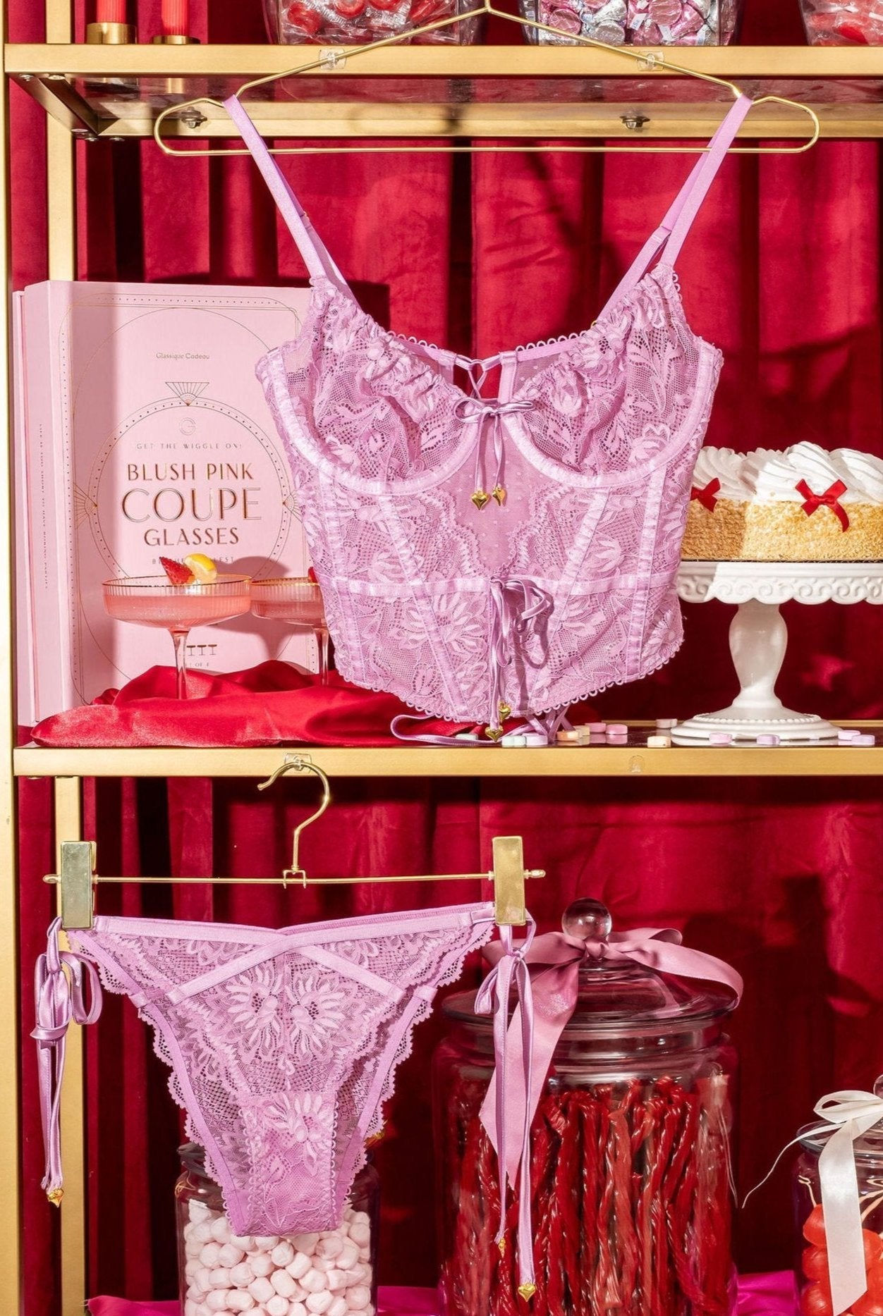 Lace-Up Underwire Corset - Lilac 13 Lace-Up Underwire Corset - Lilac