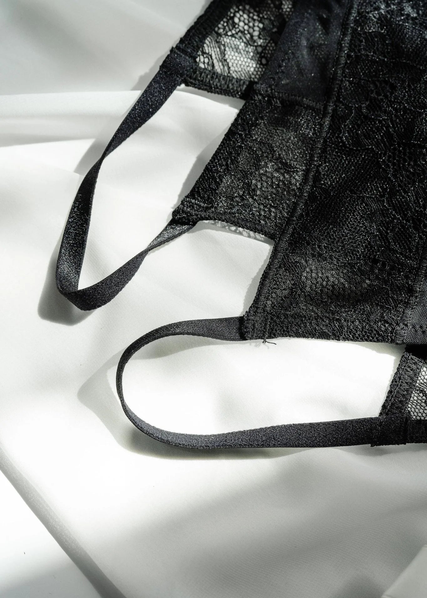 Lacy Crotchless Panty - Black 9 Lacy Crotchless Panty - Black
