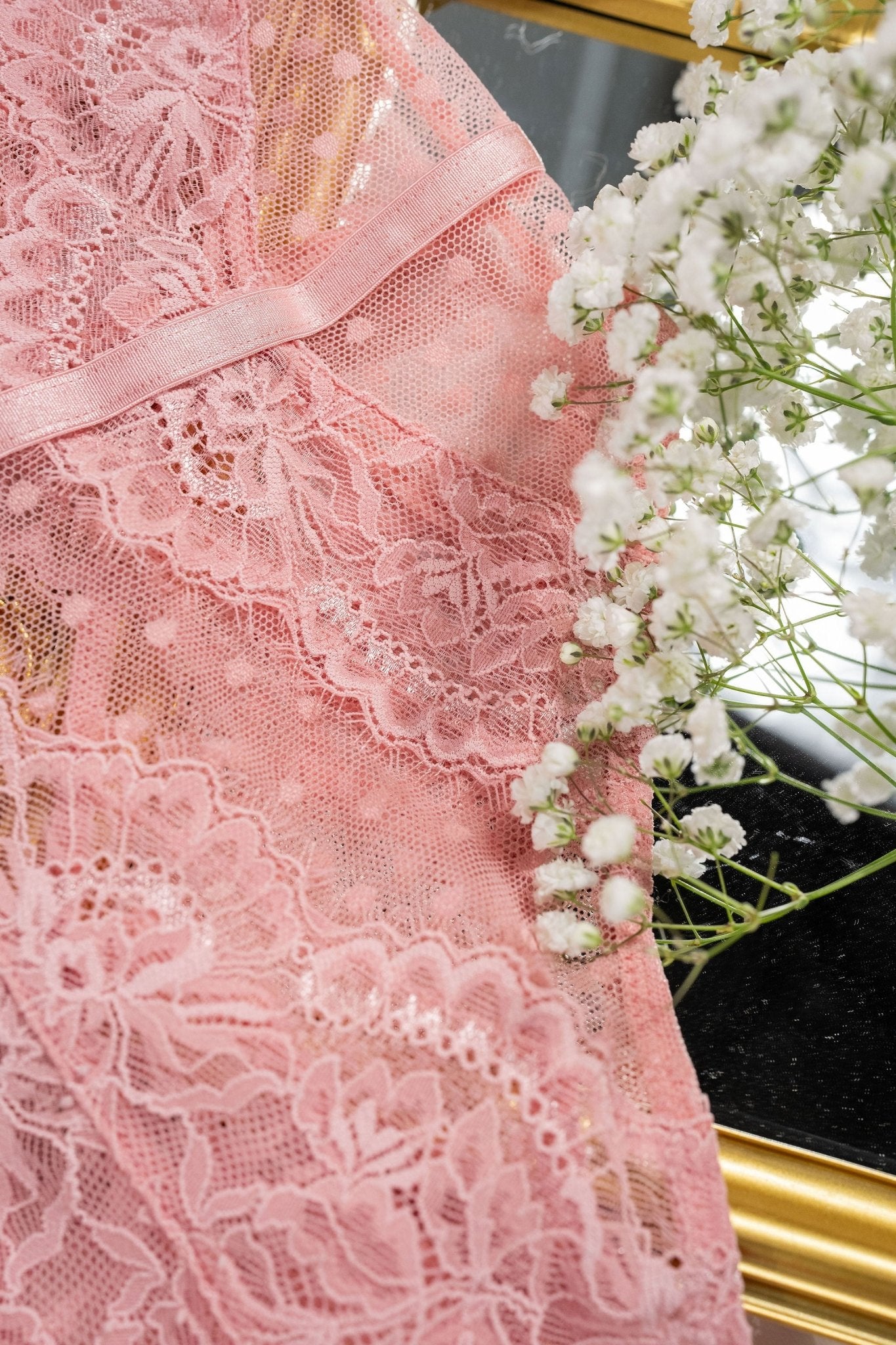 Lacy Crotchless Polka Dot Teddy - Blush 16 Lacy Crotchless Polka Dot Teddy - Blush