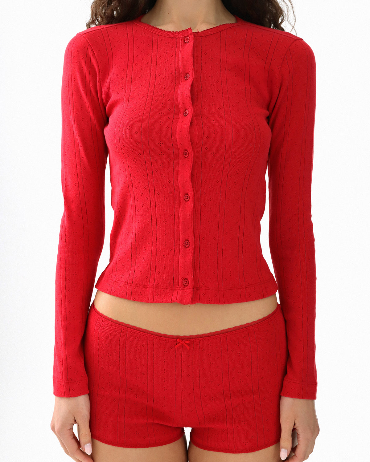 The Cardigan Cherry Red