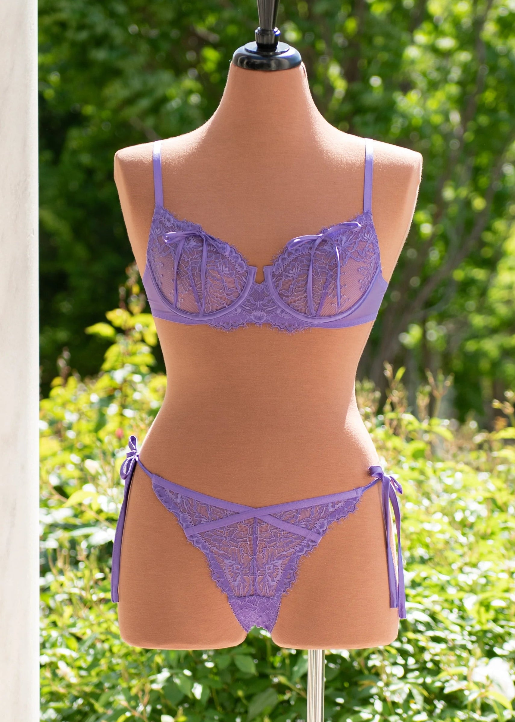 Lacy Side Tie Panty - Wisteria 16 Lacy Side Tie Panty - Wisteria
