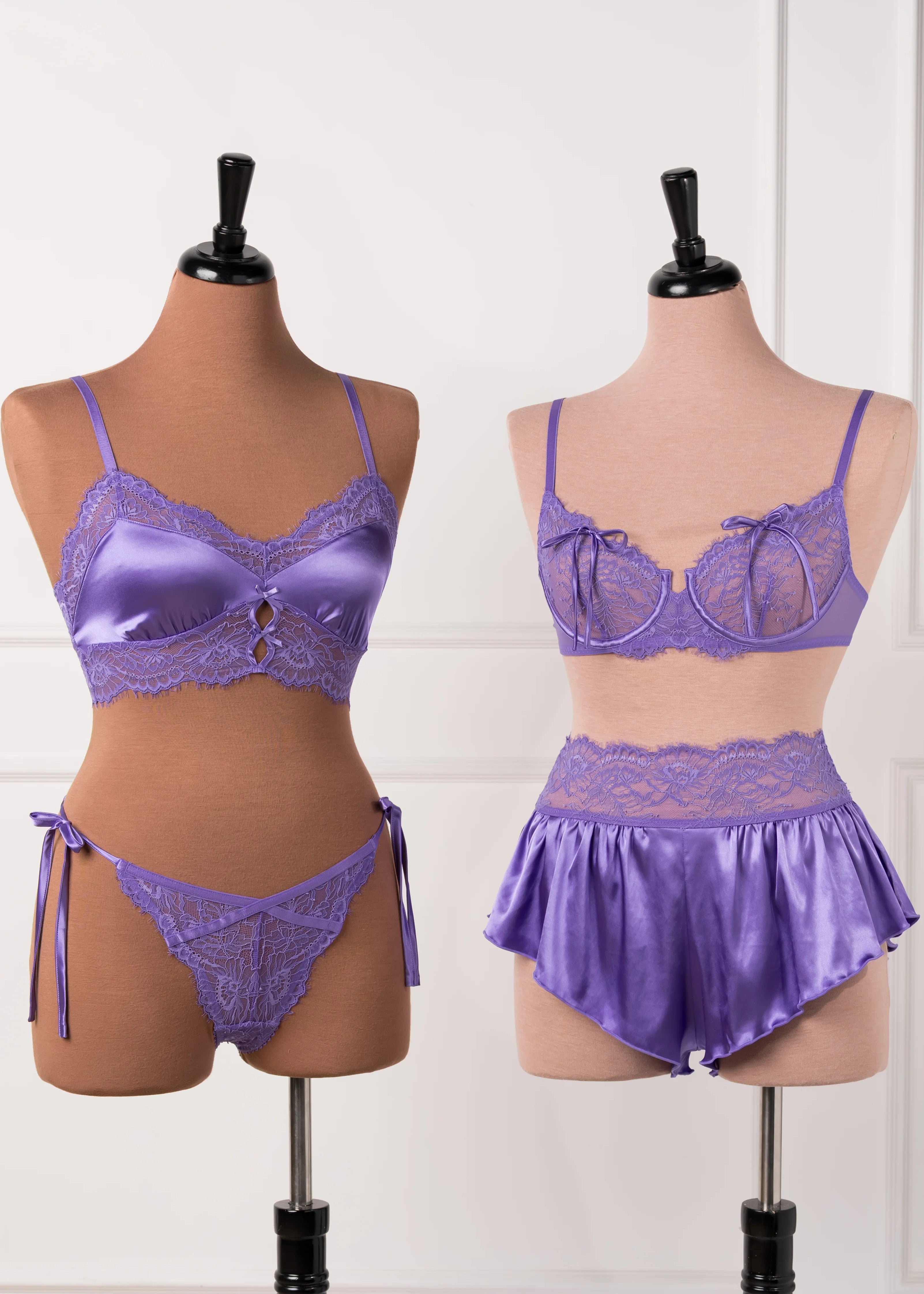 Lacy Side Tie Panty - Wisteria 4 Lacy Side Tie Panty - Wisteria
