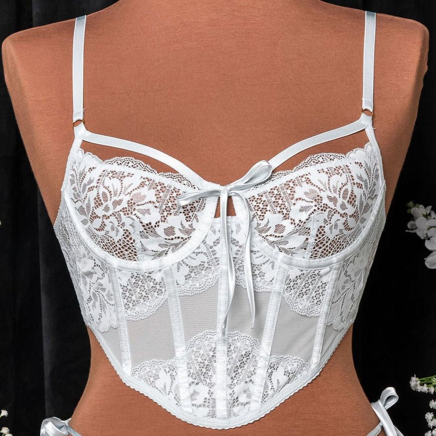 Lacy Underwire Corset - Something Blue 3 Lacy Underwire Corset - Something Blue
