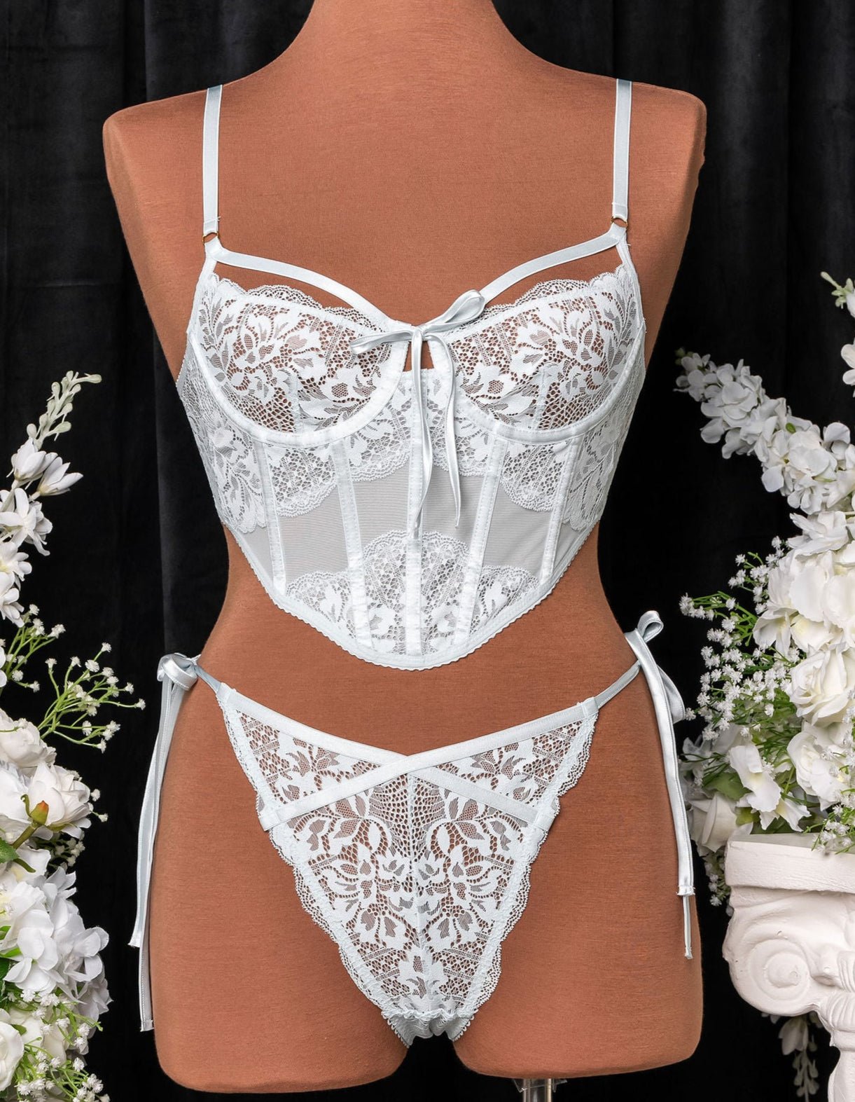 Lacy Underwire Corset - Something Blue 4 Lacy Underwire Corset - Something Blue