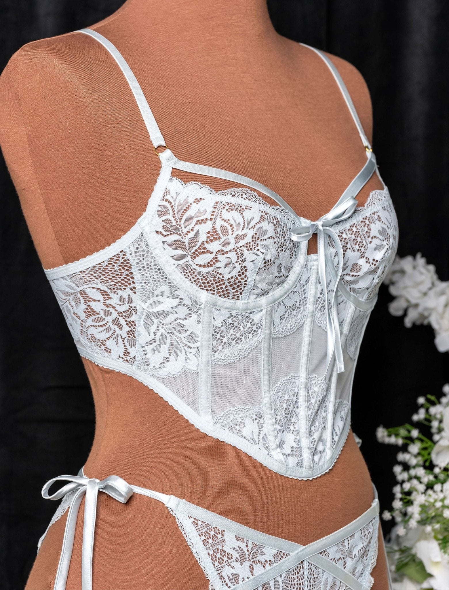 Lacy Underwire Corset - Something Blue 8 Lacy Underwire Corset - Something Blue
