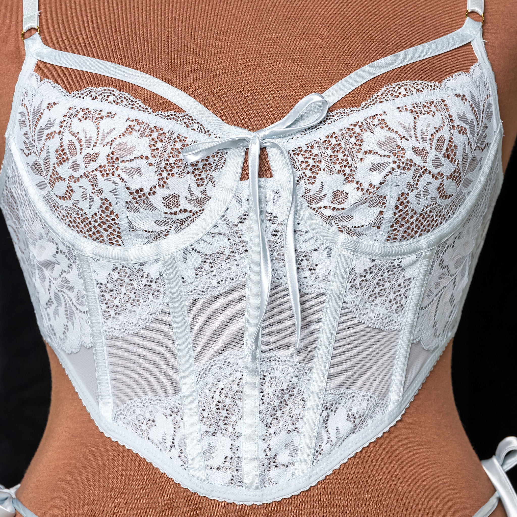 Lacy Underwire Corset - Something Blue 9 Lacy Underwire Corset - Something Blue