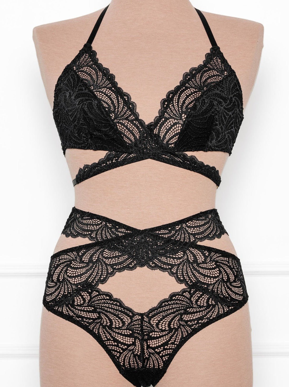 Strappy Wrap Bralette - Black 14 Strappy Wrap Bralette - Black
