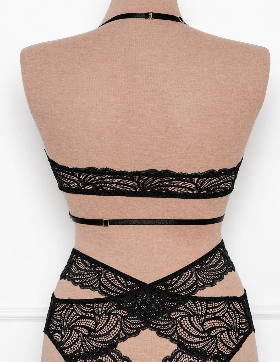 Strappy Wrap Bralette - Black 4 Strappy Wrap Bralette - Black