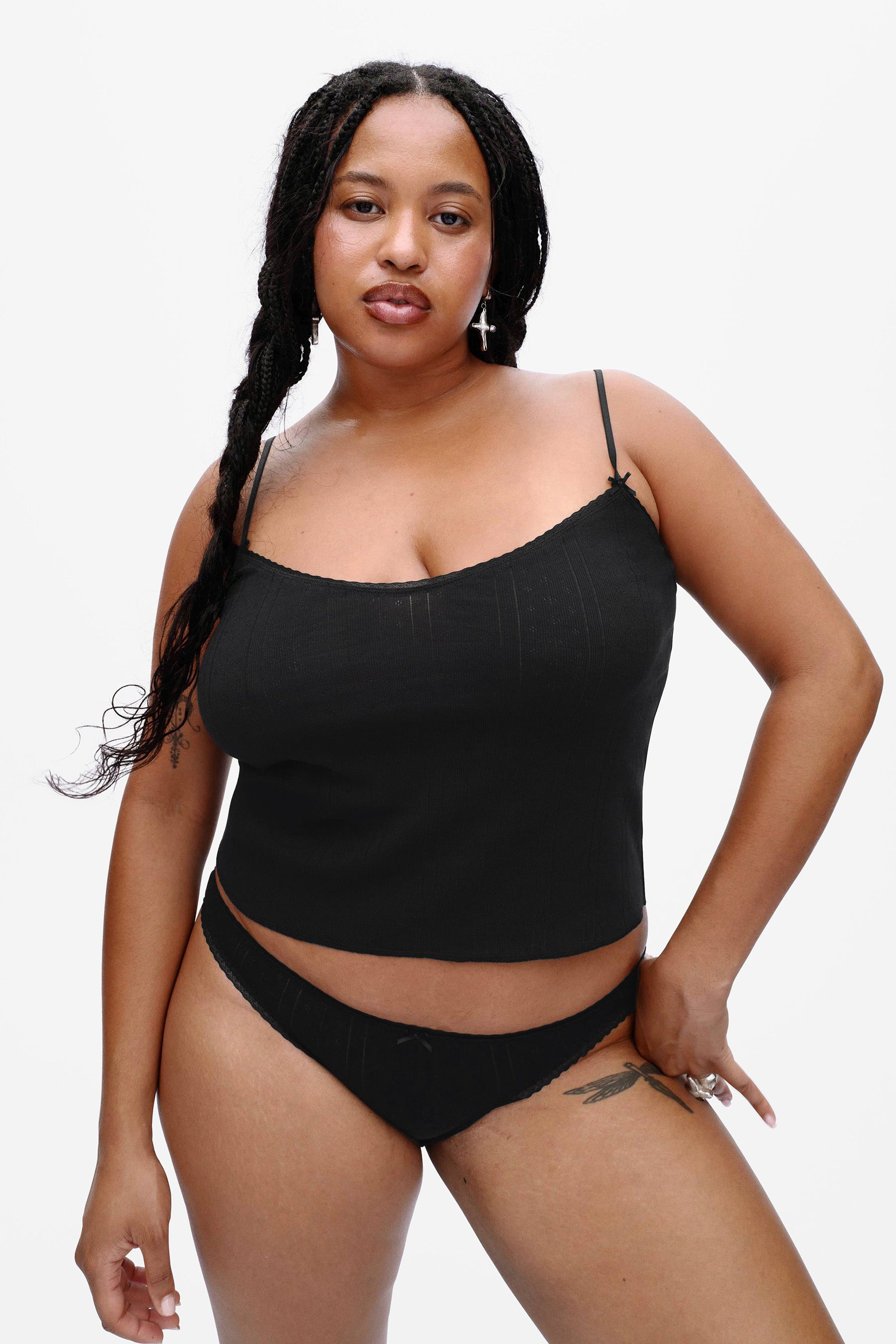 The Long Cami Black